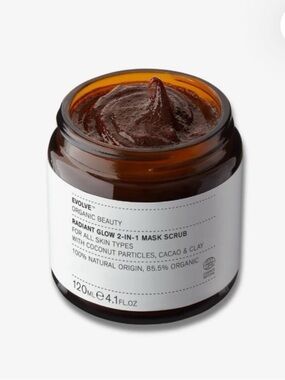 EVOLVE ORGANIC BEAUTY RADIANT GLOW 2 IN 1 MASK SCRUB (NEW) was $58